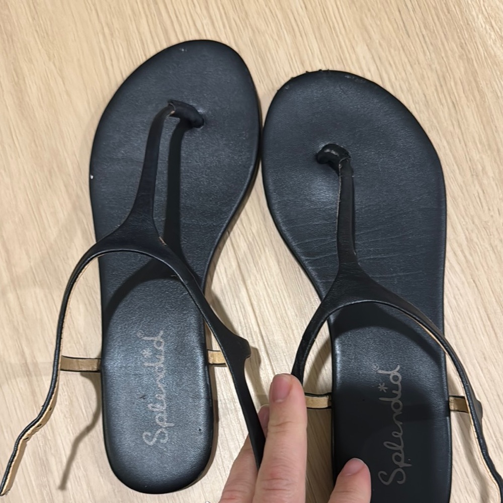 Splendid Black Minimalist Sandals